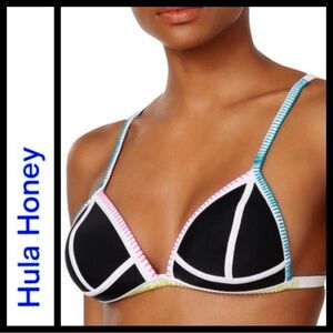 NWT HULA HONEY Colorblock Bikini Top